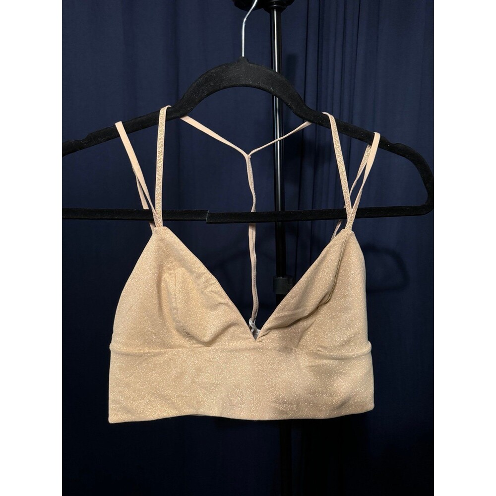 H-m Women's Tan and Gold Bra